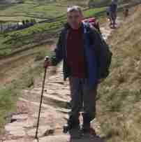 That is me on Pendle Hill's stepped path!